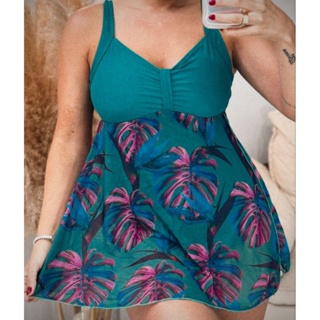 ✨ Maiô Vestido PLUS SIZE Estampado Elegance Verão ✨ em Oferta na Shopee