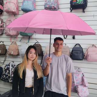 Guarda-chuva colorido portátil com proteção UV em Oferta na Shopee