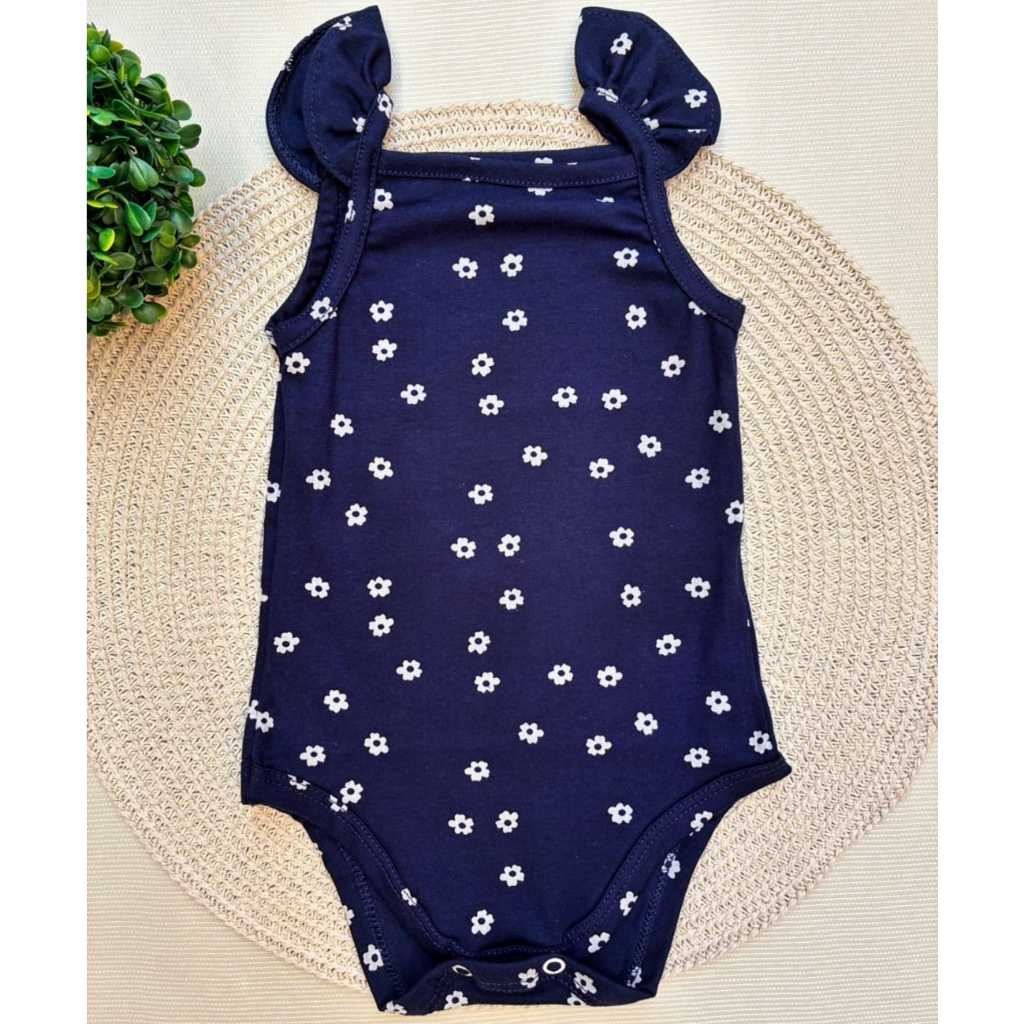 Body Bebê Menina Alcinha estampado cotton confortável tamanhos P M G em Oferta na Shopee