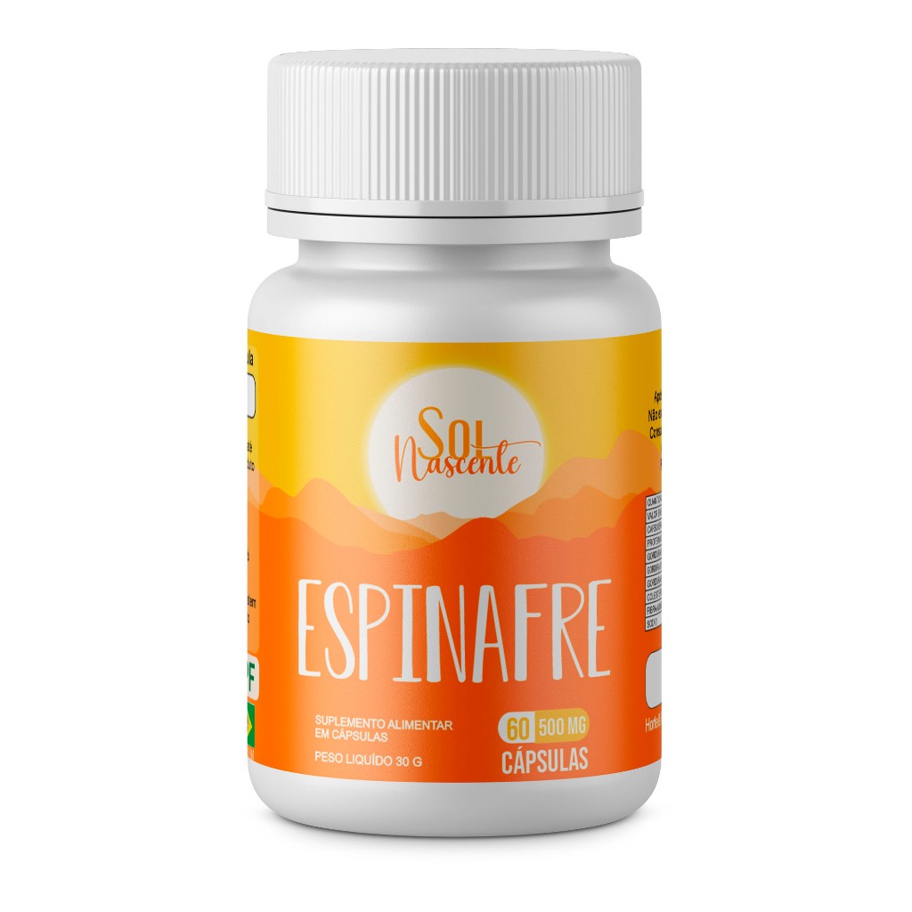 Suplemento de Espinafre Premium 500 mg - 60 cápsulas