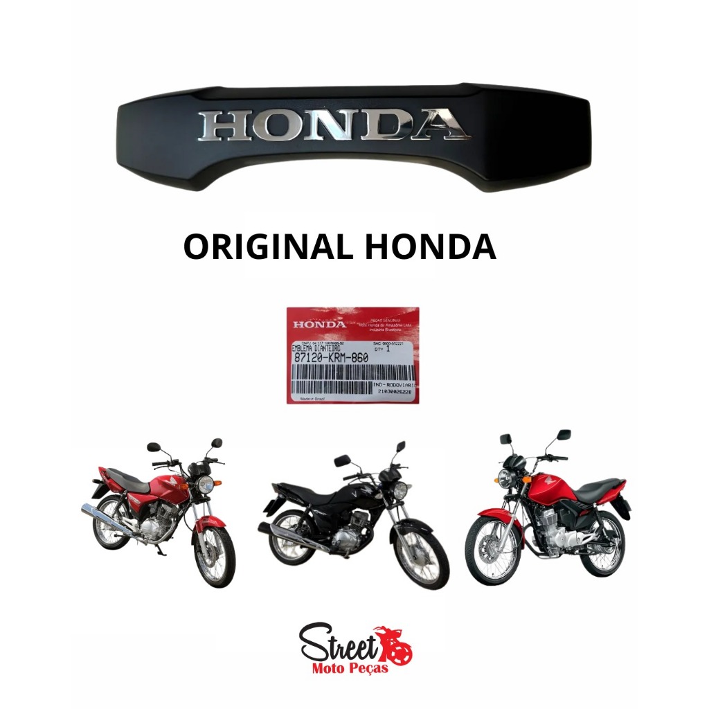 Emblema Frontal Honda CG 150 2004 a 2008 / Fan 150 2009 a 2013 | (segunda linha