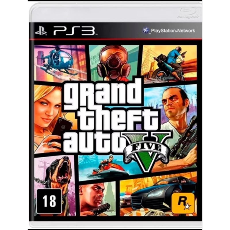 GTA 5 mídia física pra video game destravado ps3