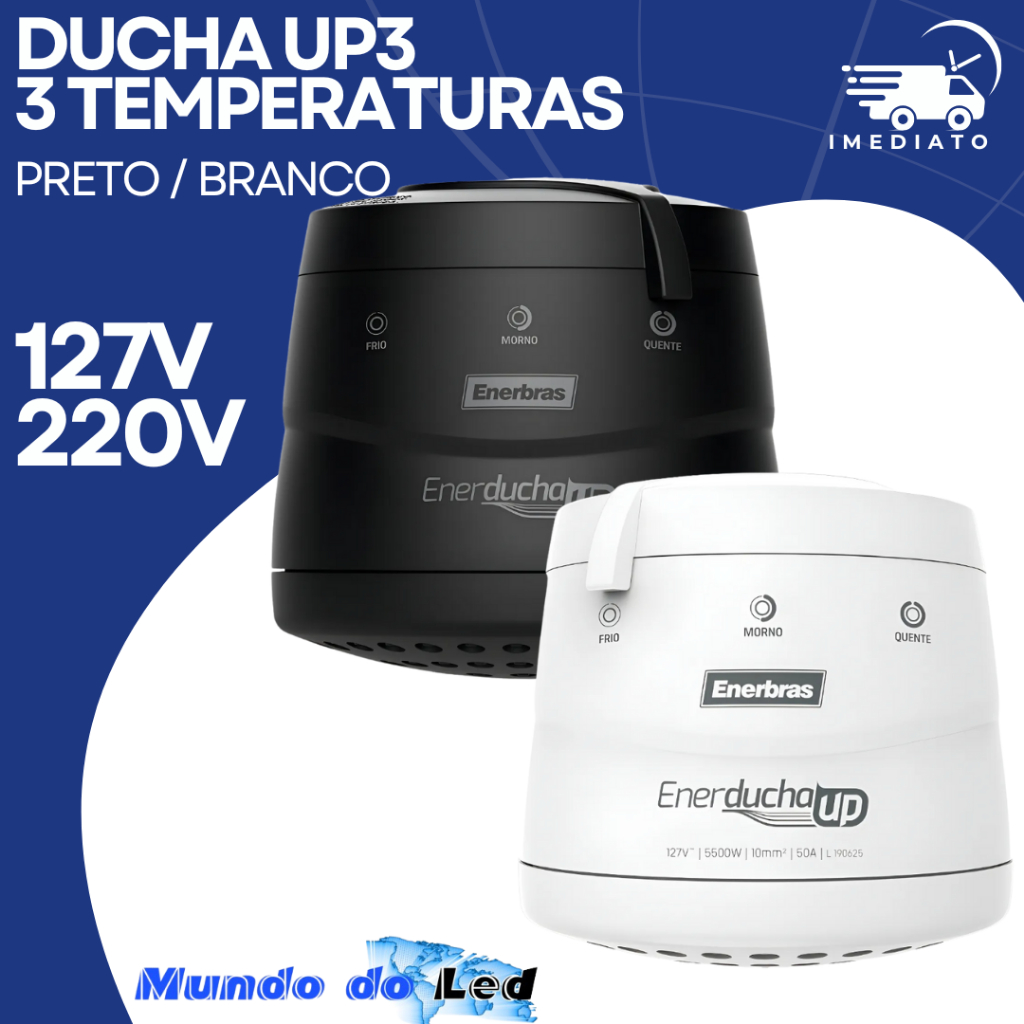 Chuveiro EnerDucha Up3 Br/Pt 3 Temperatura 5.500W 127V Enerbras em Oferta na Shopee