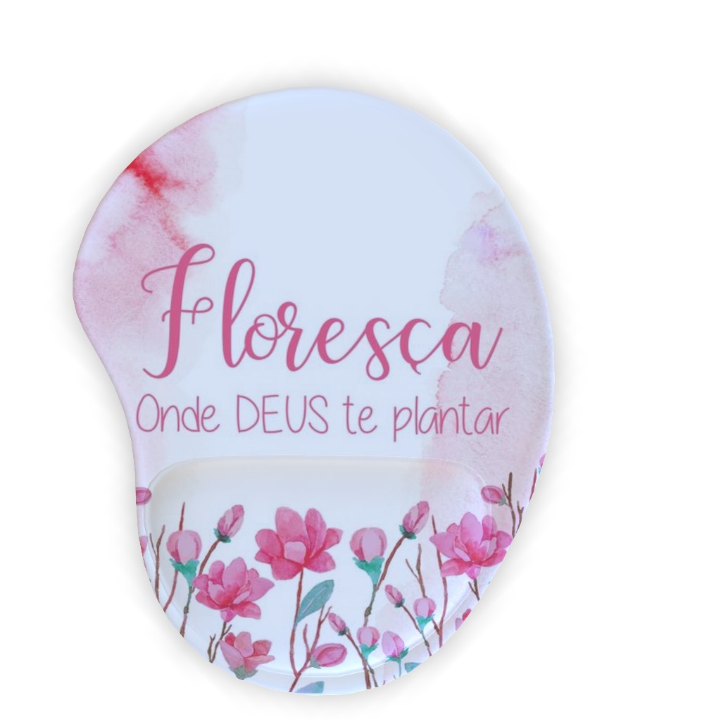 Mousepad com apoio - acessório informática computador, neopreme com emborrachado, estampas impressão digital