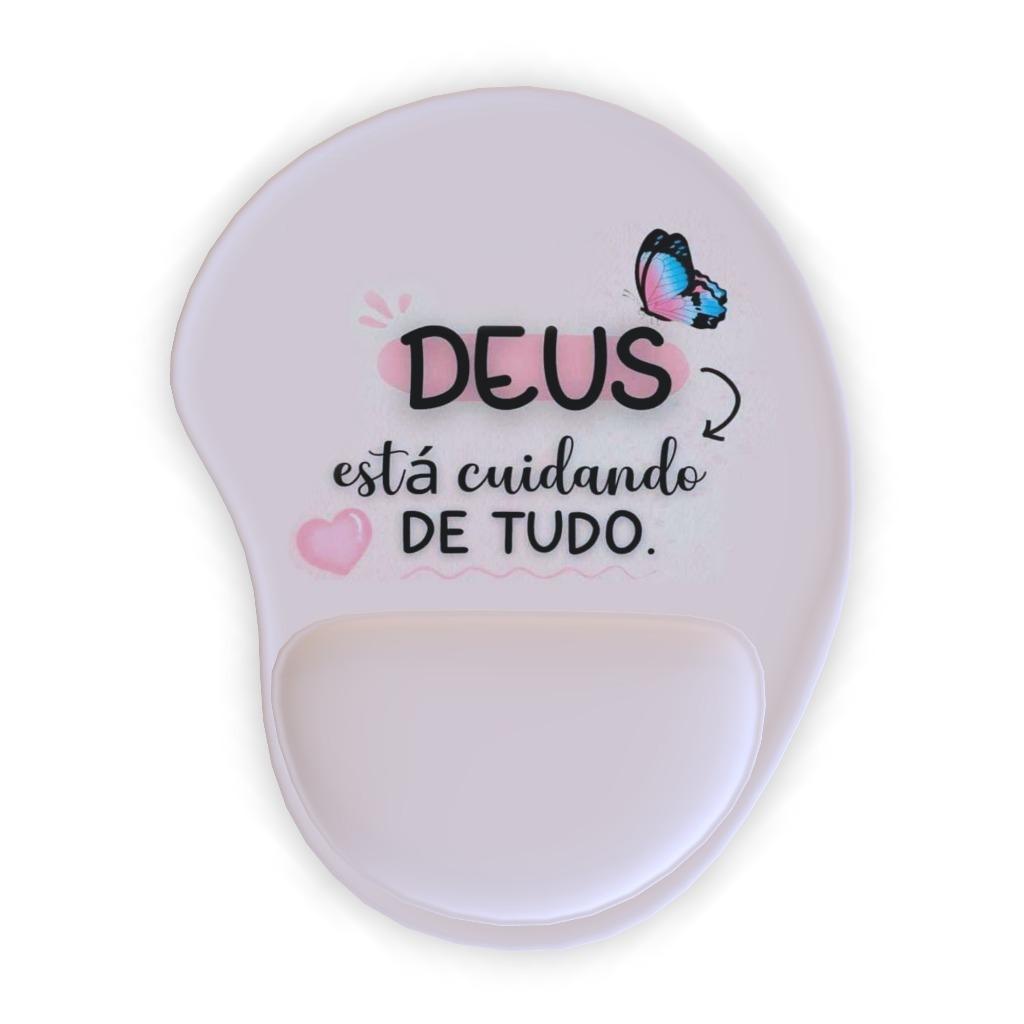 Mousepad com apoio - acessório informática computador, neopreme com emborrachado, estampas impressão digital