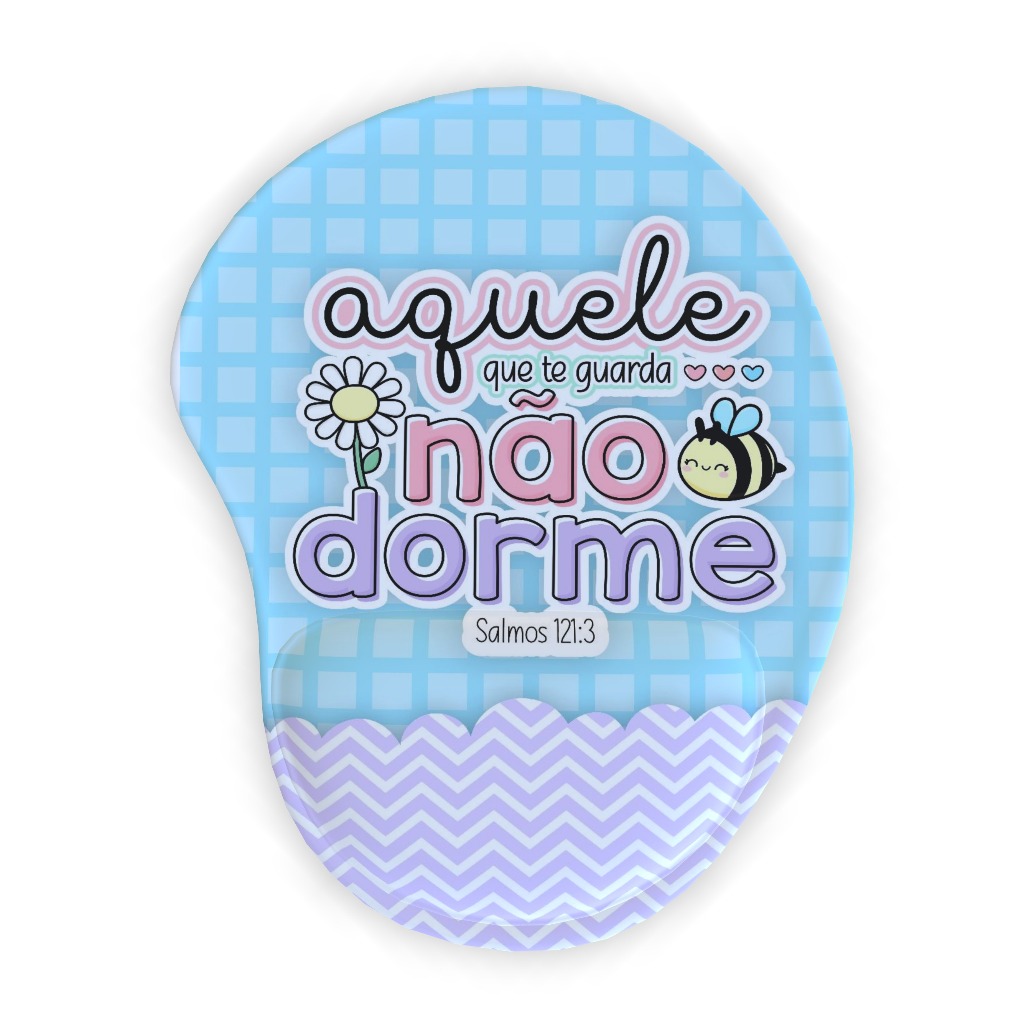 Mousepad com apoio - acessório informática computador, neopreme com emborrachado, estampas impressão digital