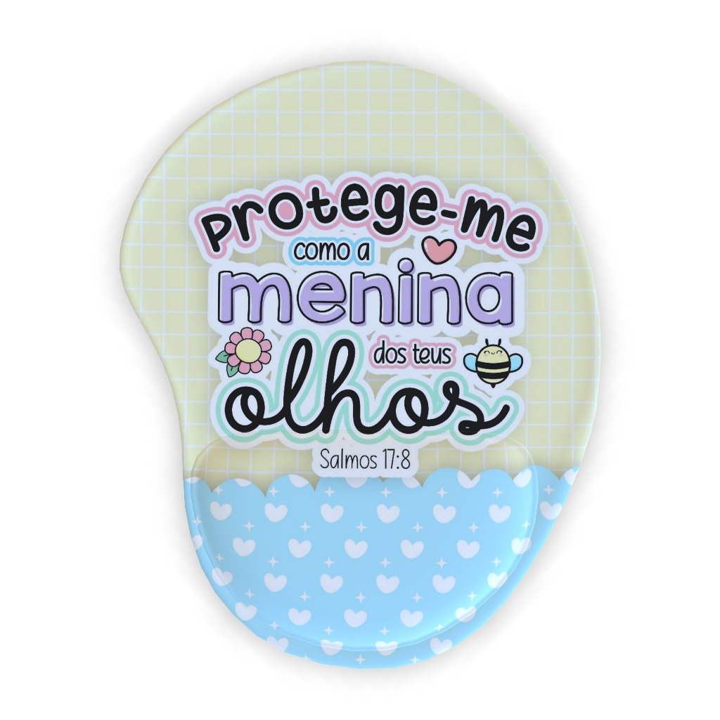 Mousepad com apoio - acessório informática computador, neopreme com emborrachado, estampas impressão digital