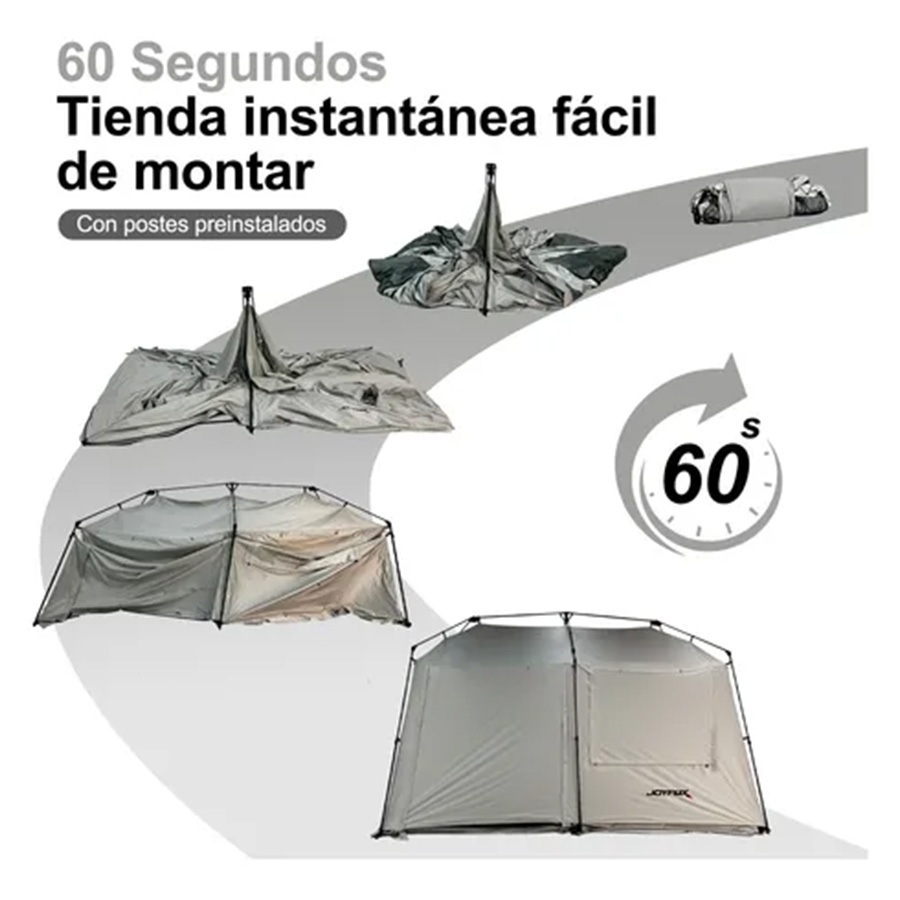 Detalhes do Barraca Camping Acampamento 13-16 Pessoas Montagem automática da tenda JOYFOX