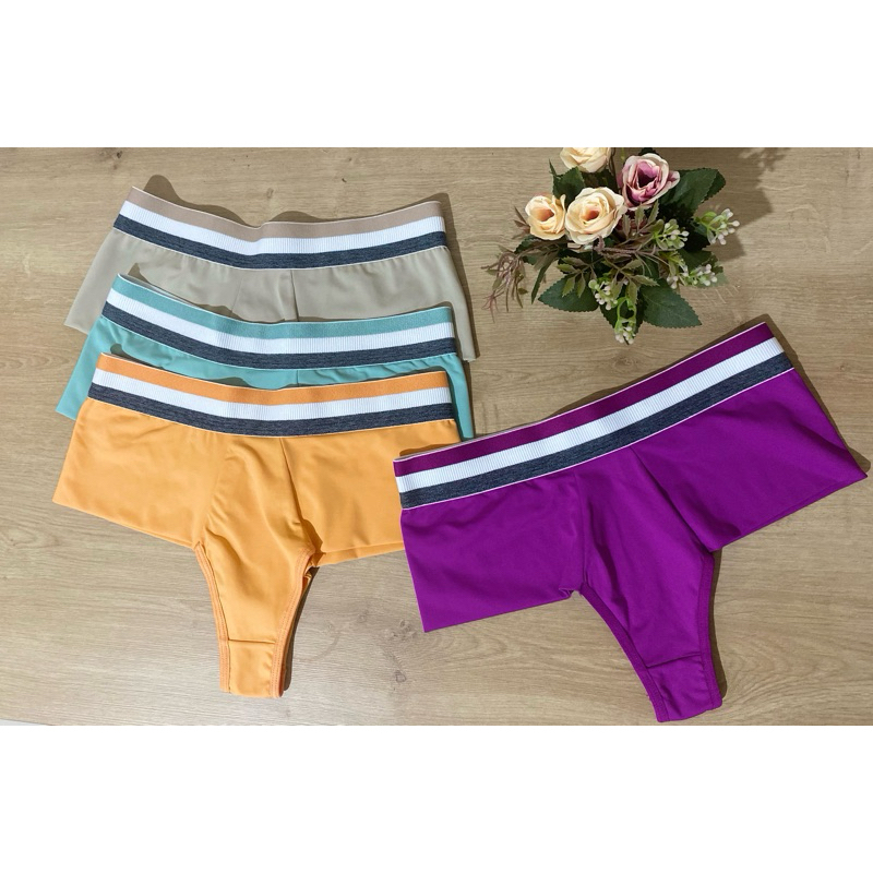 Kit Calcinha Fio Duplo Microfibra com Elástico na Cintura Confortável em Oferta na Shopee