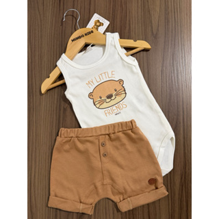 Conjunto Body Regata e Short Mini&Co Bebê Menino em Oferta na Shopee