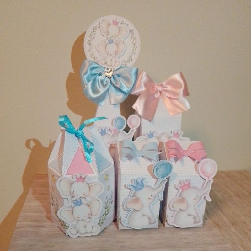 KIT Festas CHÀ REVELAÇÂO Caixinhas Personalizadas Lembrancinhas Para festas PEGUE E MONTE