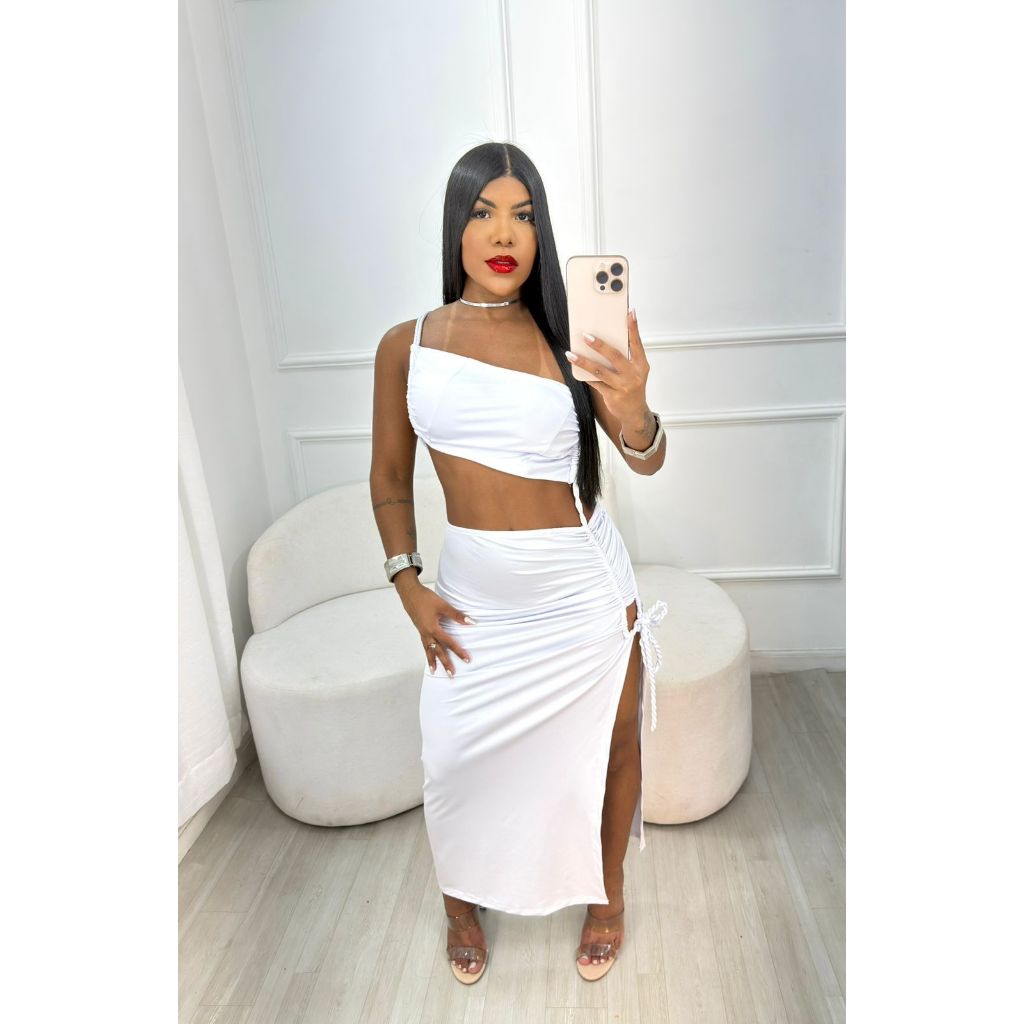 Vestido Emilly, Vestido Feminino Liso com Bojo e Detalhe em Trança em Malha Suplex em Oferta na Shopee