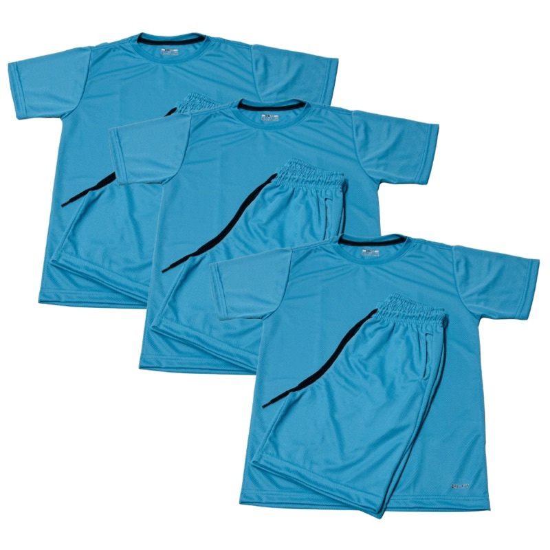 Conjunto Camiseta e Bermuda  Malha Dry Fit Infantil Juvenil Masculina Esportiva Futebol