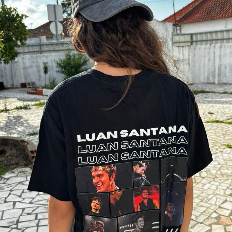 Camiseta Luan Santana 100% algodão unissex com design exclusivo e durável em Oferta na Shopee