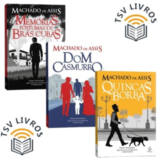 Kit Machado de Assis 3 Livros - Brás Cubas, Dom Casmurro e Quincas Borba em Oferta na Shopee