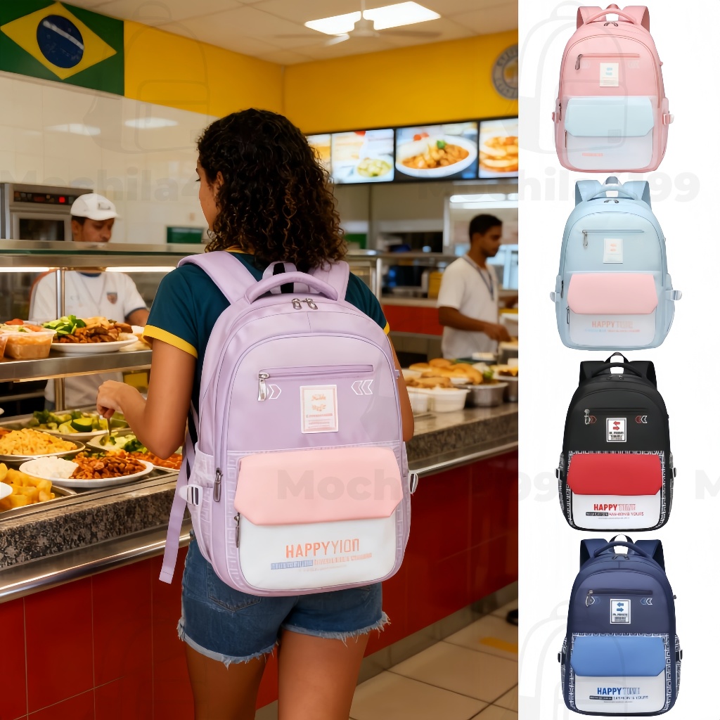 Mochila Feminina Coreana Escolar-Passeio-Trabalho Grande Impermeável 24133