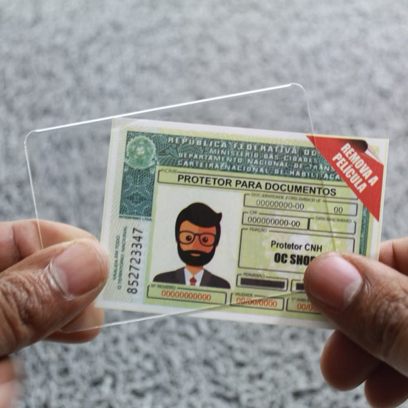Imagem Capa Porta Documento Acrílico - CNH | RG ANTIGO | RG NOVO