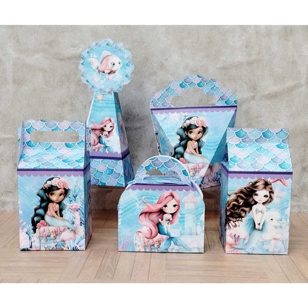 PERSONALIZADOS SEREIA - CAIXINHAS PERSONALIZADAS PEGUE E MONTE - LEMBRACINHAS - FESTAS INFANTIL .