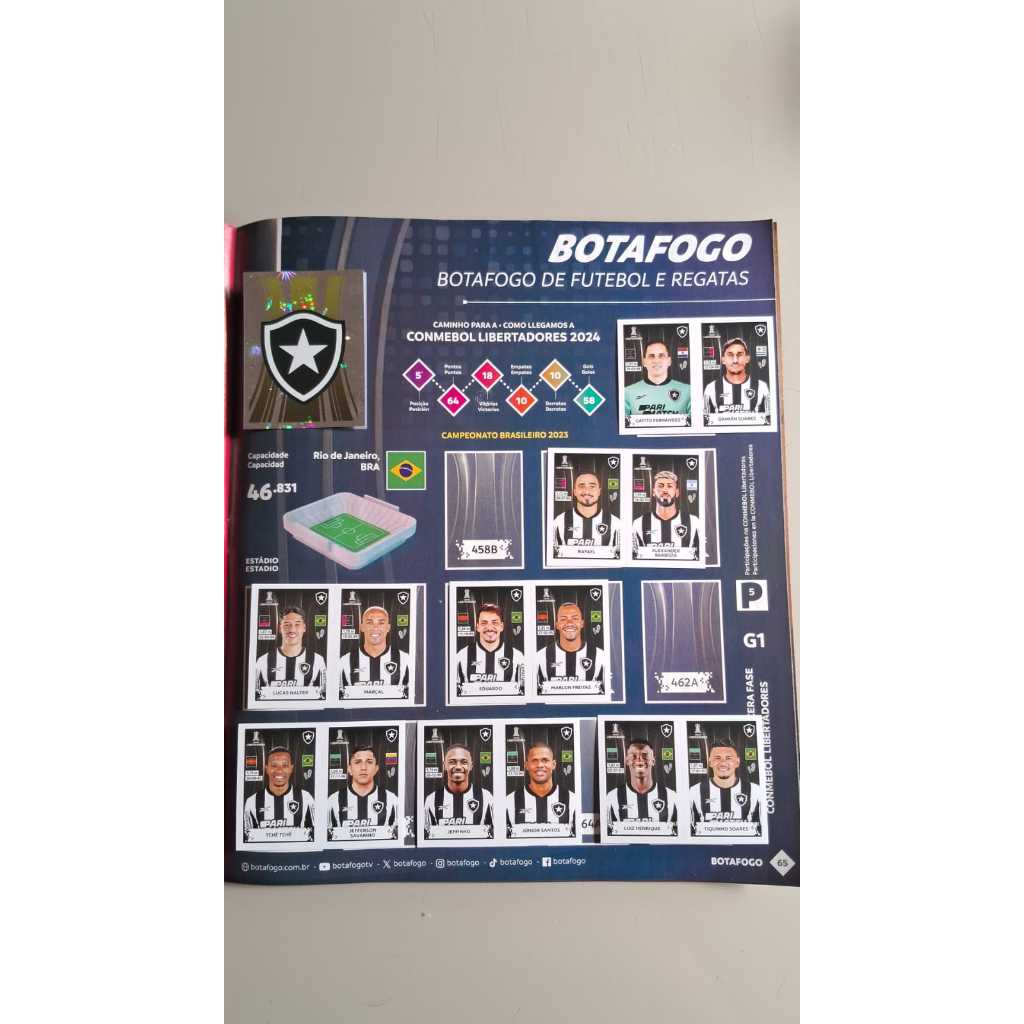 BOTAFOGO RJ FIGURINHAS LIBERTADORES 2024 ORIGINAIS PANINI ( VENDA POR UNIDADE )
