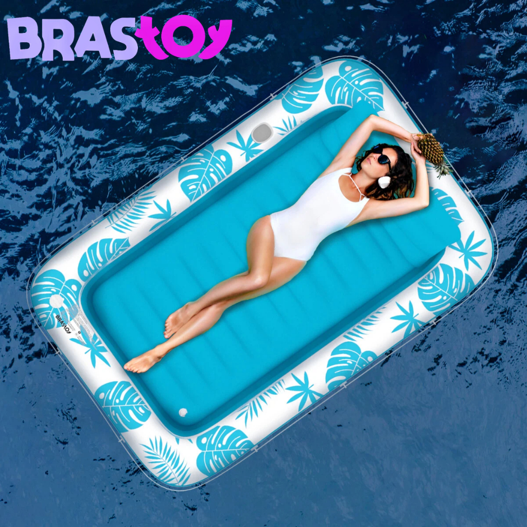 Bóias de Piscina Inflável Colchão para água Reclinável 178x118x22CM Brastoy