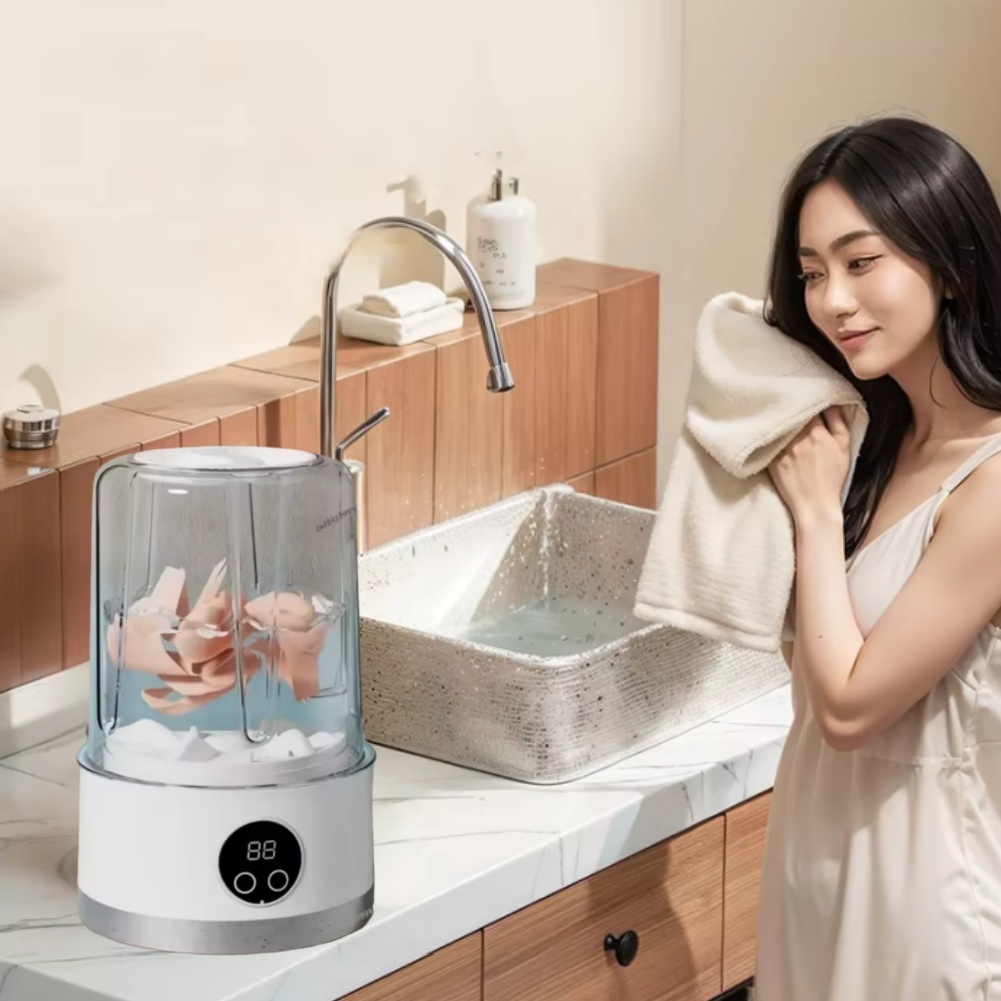 [BR] Mini copo de lavanderia sem fio máquina de lavar roupa portátil sem fio para a lavagem de roupa interior / meias