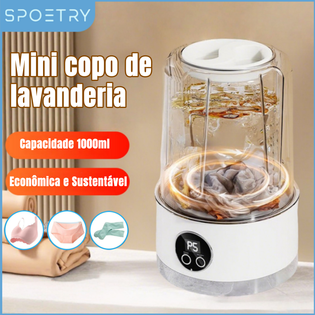 [BR] Mini copo de lavanderia sem fio máquina de lavar roupa portátil sem fio para a lavagem de roupa interior / meias