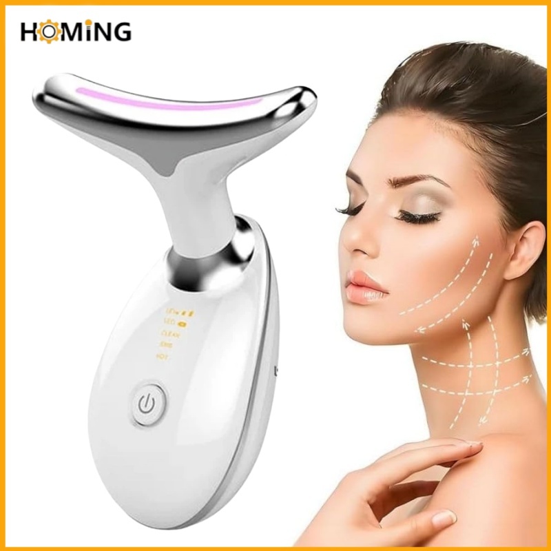Beleza Pele Firmeza Pescoço Portátil Led Vibração Fóton Levanta A Anti-Rugas Remover Massageador