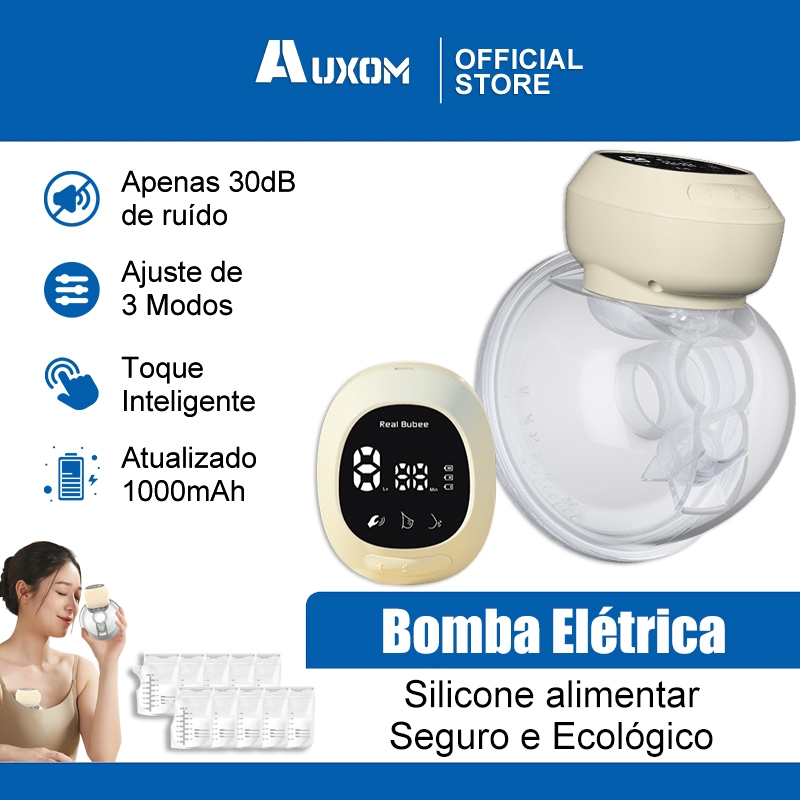Bomba de Tira Leite Elétrica Portátil Recarregável Silenciosa e Massageadora para Amamentação e Pós-Parto