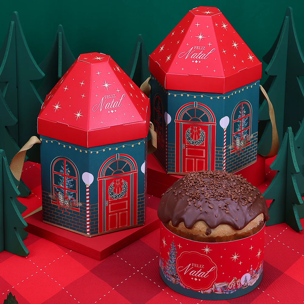 10 CASINHA NATAL GRANDE PARA PANETONE TRADIÇÃO 5179 ( JANGO NATAL 2025 )