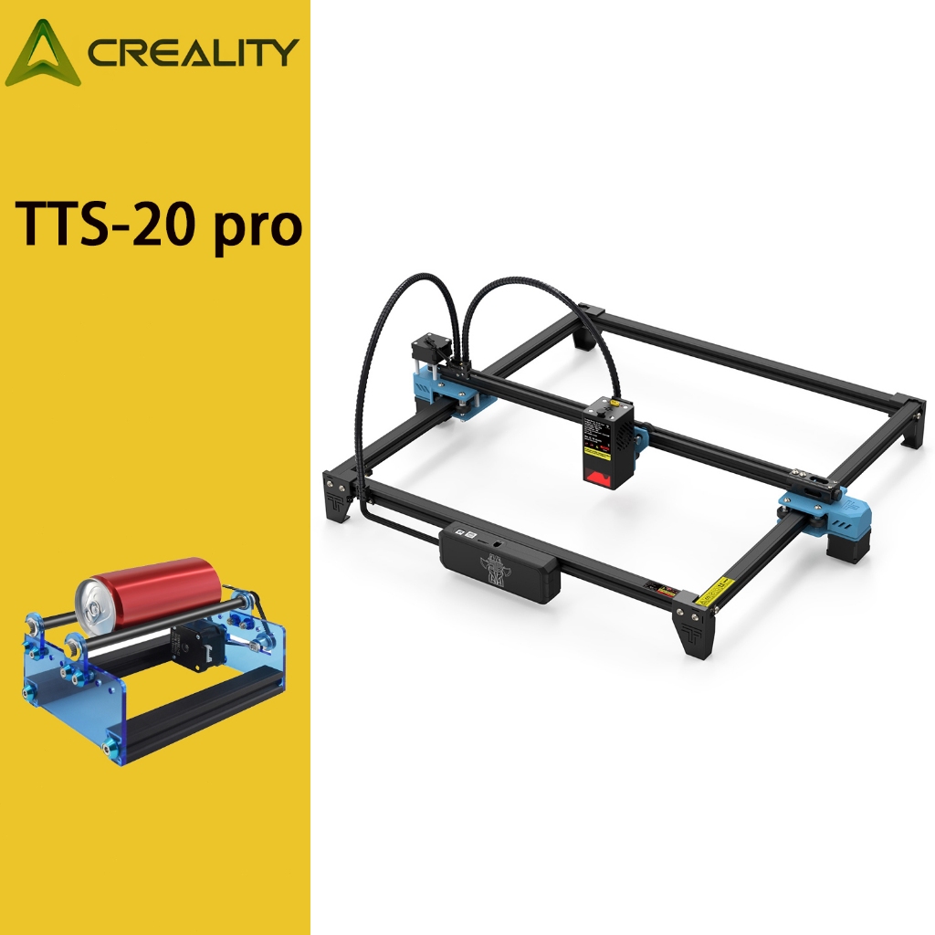 Creality&TwoTress Original TTS 20 Pro 360° Rolo 20W Máquina De Gravação A Laser para APP Corte MDF em Oferta na Shopee