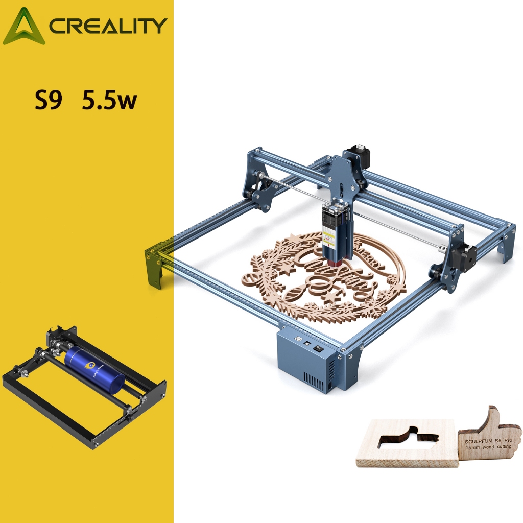 Creality&SCULPFUN S9 360° Rolo Para Máquina De Gravação A Laser 5.5w para Corte de MDF Original