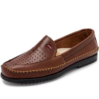 Sapatilha Mocassim Masculino em Couro Legitimo Confortável em Oferta na Shopee