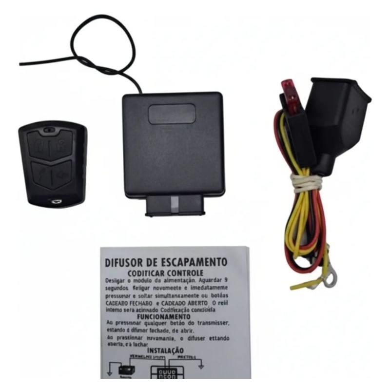 Central De Difusor Escapamento Automotivo com Controle Remoto para Abrir e Fechar Escape.