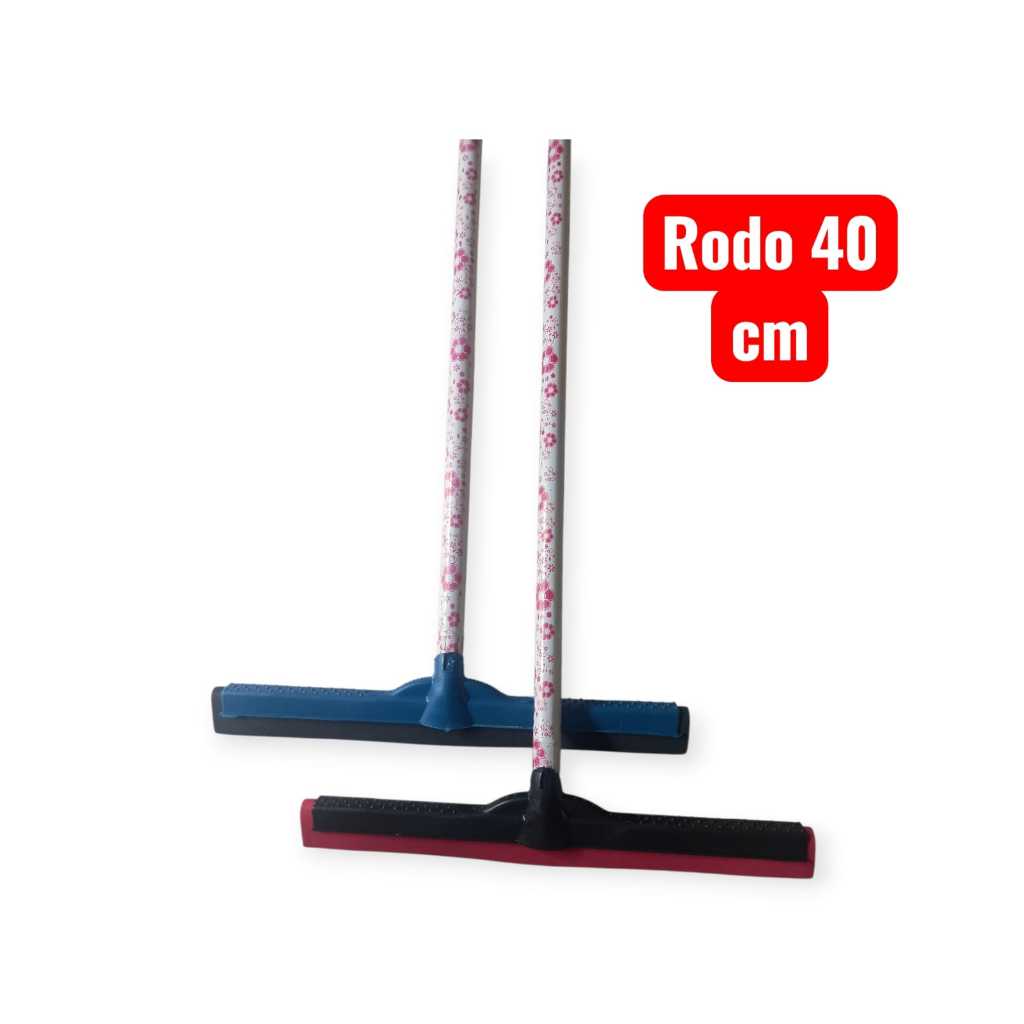 Kit 2 rodos plástico 40 cm puxa e seca com EVA com cabo