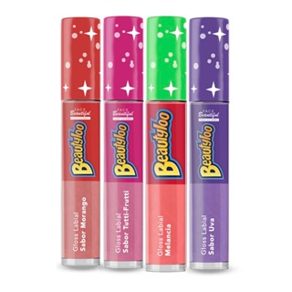 KIT Gloss Labial Cheirinho de Chiclete Beautyloo Face Beautiful 3,8ml em Oferta na Shopee