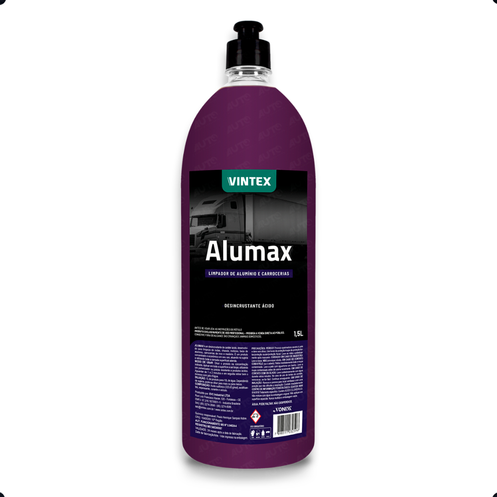Alumax Vintex desincrustante de caráter acido para limpeza de rodas, motores, chassi... em Oferta na Shopee
