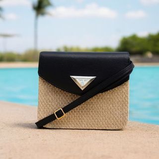Bolsa Feminina Shop Bag Pequena Califórnia Palha Praia Bolsa Pequena
