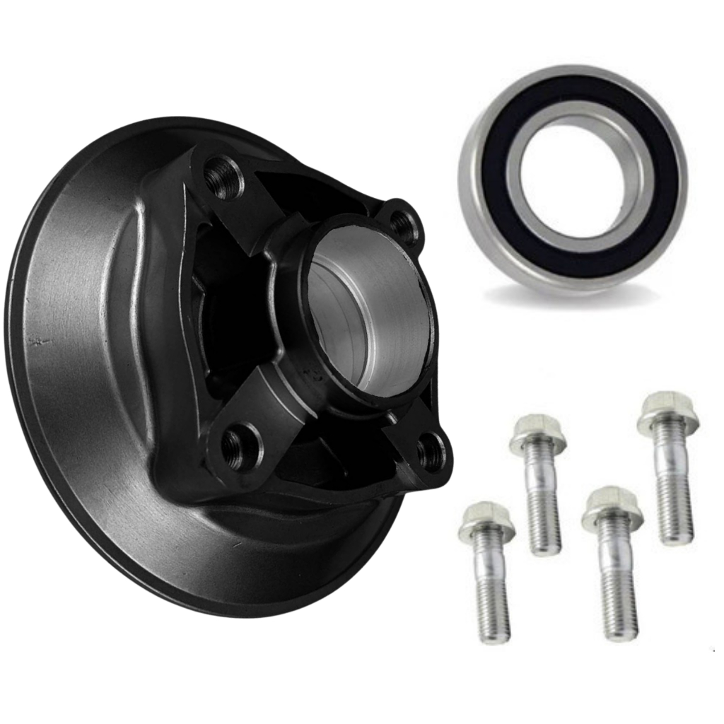 Flange Preta Da Coroa Roda Traseira Cg Titan Fan Start 150 160  Rolamento + Prisioneiro