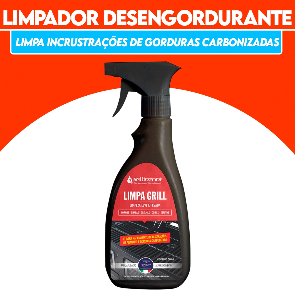 Limpador Desengoedurantes de Grill Fornos e Coifas 500ml Bellinzoni Limpeza Leve