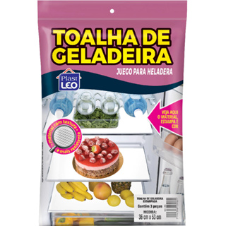 Jogo com 3 Toalhas de Geladeira em Polietileno 53x36cm - Lavável (ATENÇÃO! ESTAMPA ENVIADA ALETORIA) em Oferta na Shopee