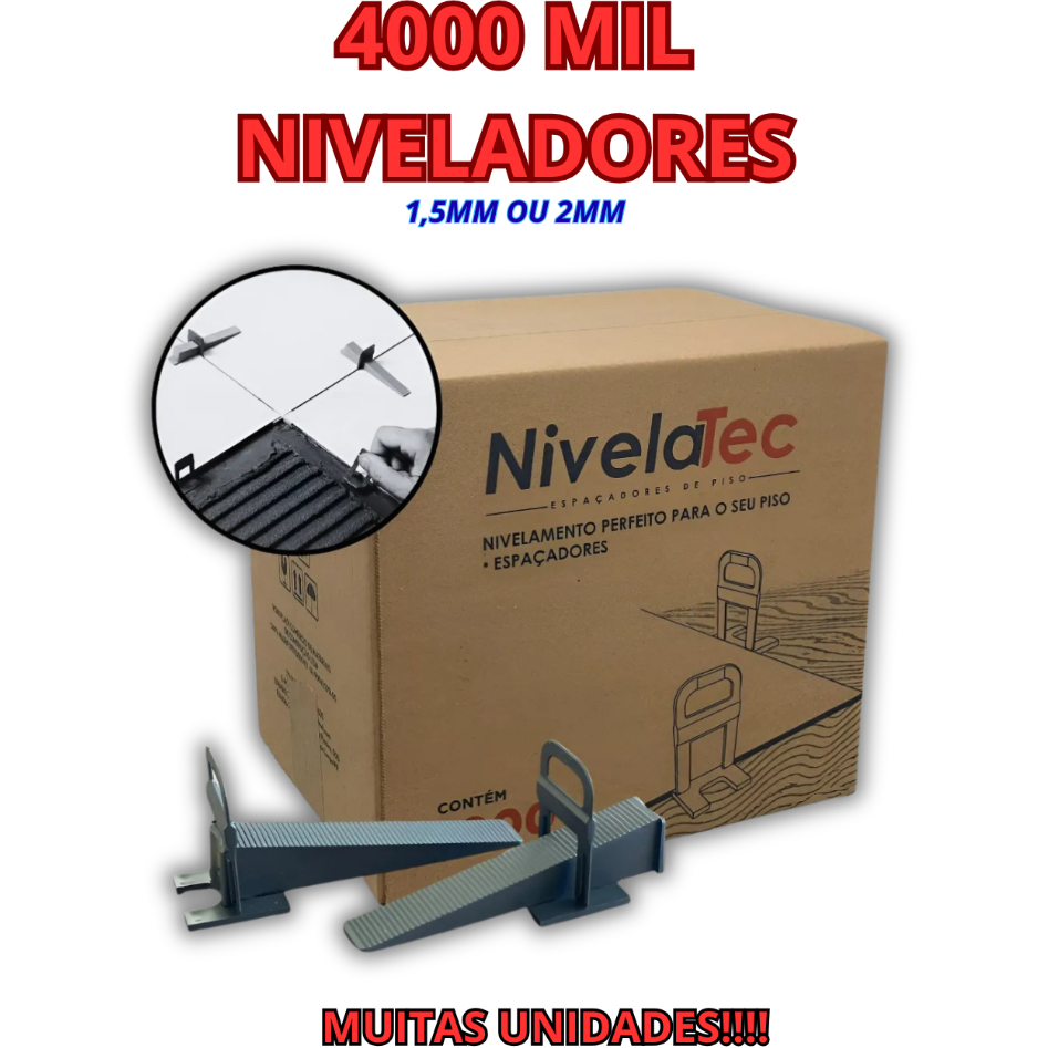 Kit Nivelador Espaçador Slim Kit P/  Casa Porcelanato E Piso Cerâmica Azulejo Nivelamento Perfeito em Oferta na Shopee
