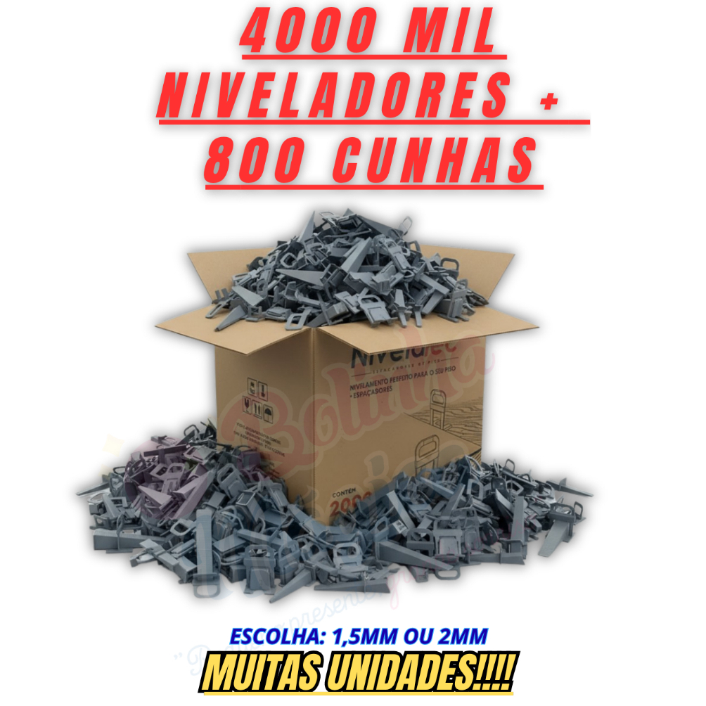 Kit Nivelador De Piso Slim + Cunhas P/ Cerâmica Porcelanato Azulejo Nivelamento Perfeito em Oferta na Shopee