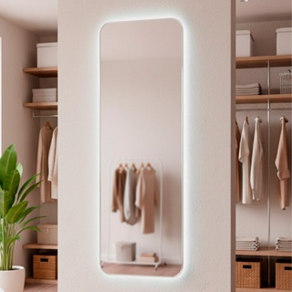 Espelho com Led Orgânico Corpo Inteiro 150x50 Retangular Para Banheiro Sala Escritório Lançamento em Oferta na Shopee