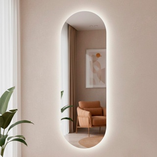 Espelho com Led Pílula Orgânico Corpo Inteiro 150x50 Para Banheiro Sala Escritório Lançamento em Oferta na Shopee