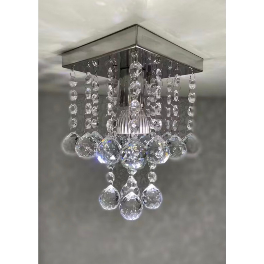 Lindo Pendente Lustre Cristal Acrilico Alto Brilho Sala Quarto Cozinha Pronto envio