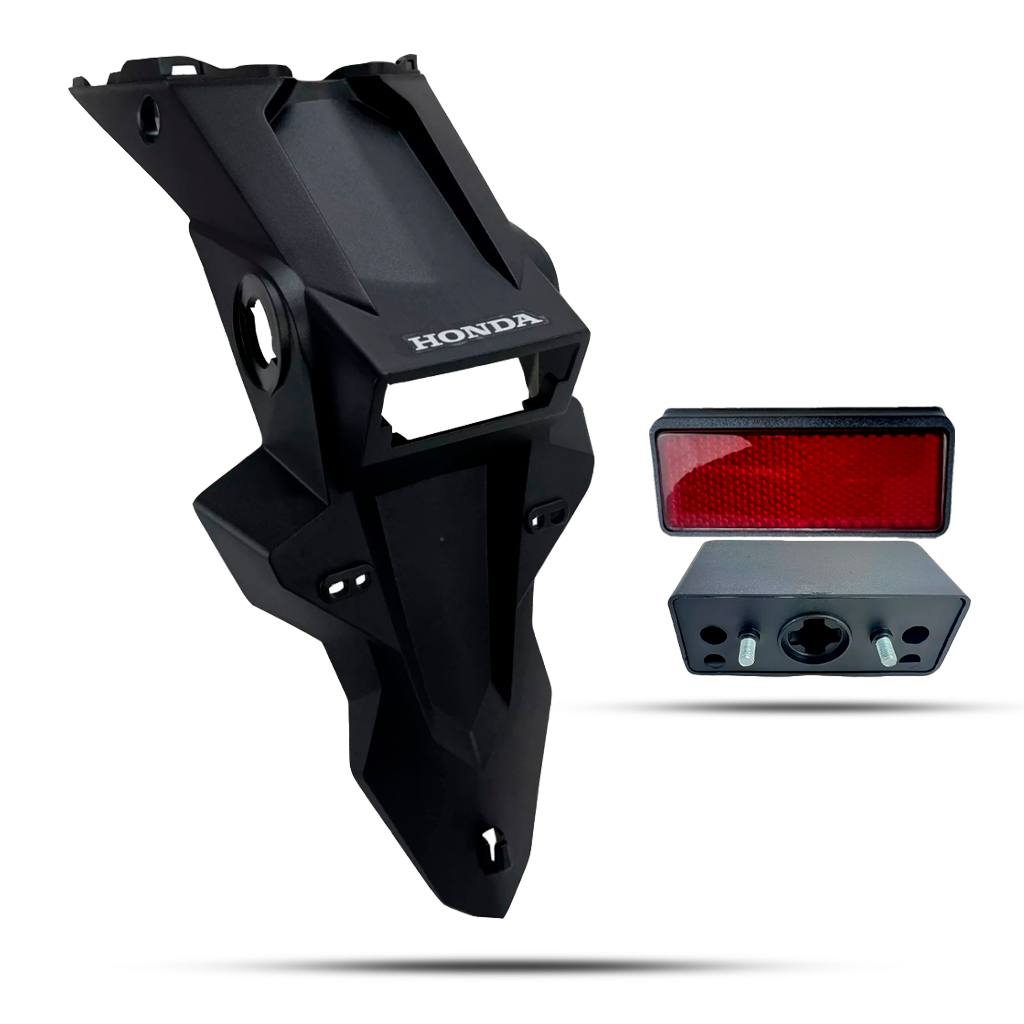 Paralama Traseiro Suporte De Placa + Refletor Cb 250 wister 2016 A 2022 em Oferta na Shopee