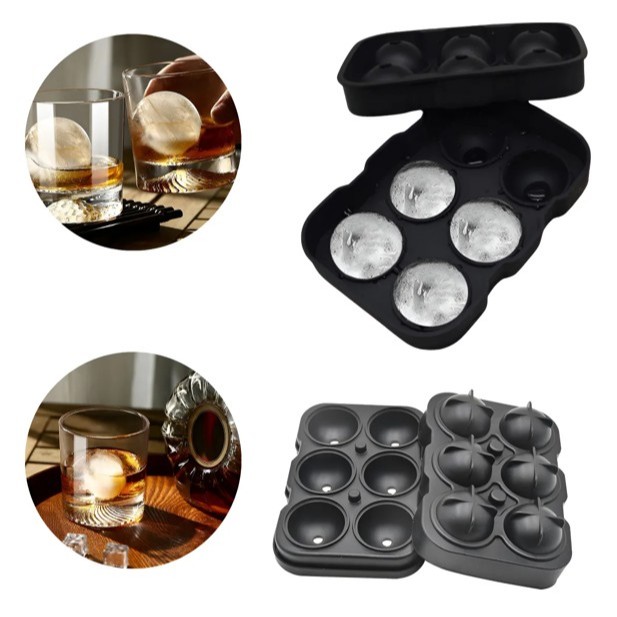 Vittak Forma de Gelo Silicone 6 Esferas Bola Grande Redonda Flexível Bar Whisky Drinks Negroni em Oferta na Shopee