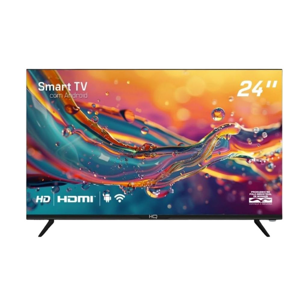 Smart TV HQ 24 Polegadas LED 3 HDMI 2 USB WI-FI Android 11 Quad Core HQSTV24 em Oferta na Shopee
