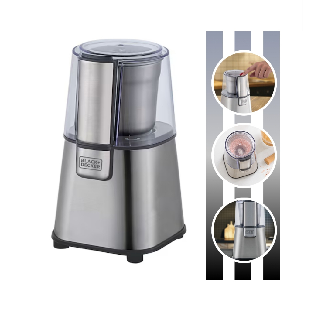 Moedor De Café Grãos Mg200 Gourmand Gris Black Decker