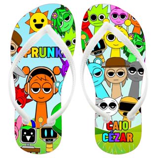 Chinelo Sprunki Personalizado com NOME em Oferta na Shopee